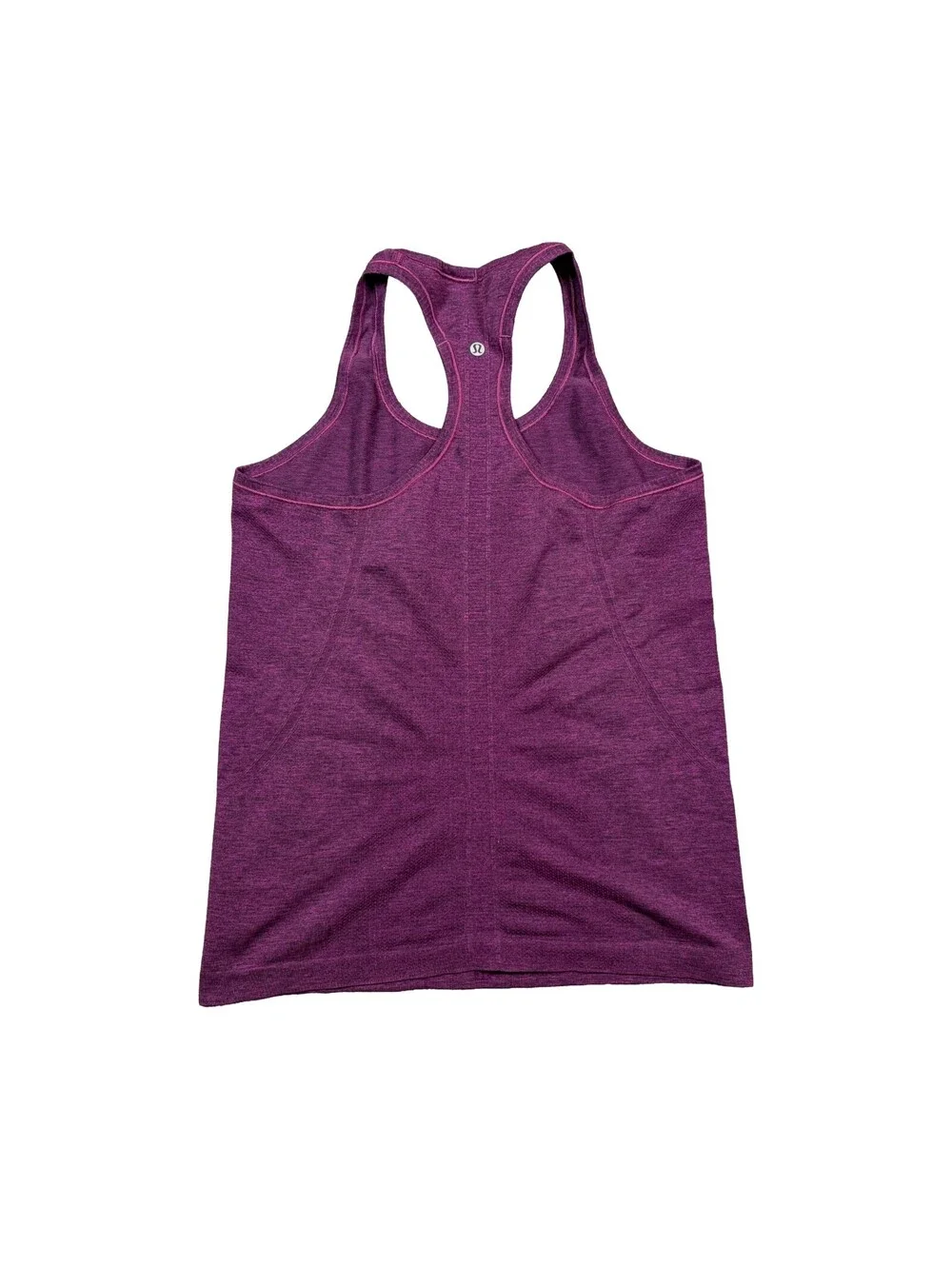 Lululemon Swiftly Tech Racerback Tank Size 10 Black Chilled Grape Purple Run